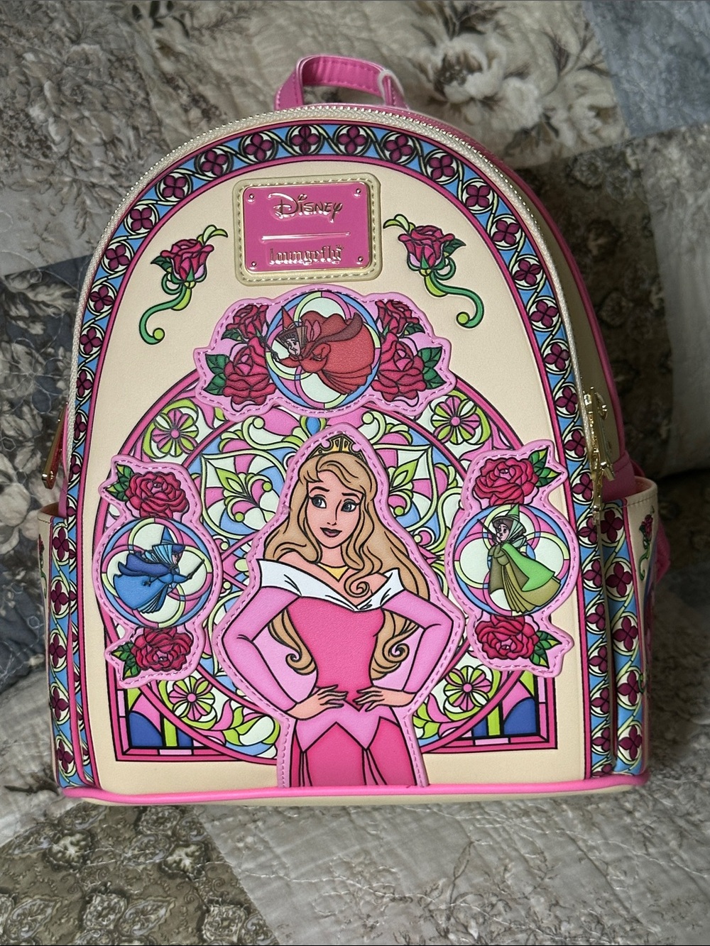 Beautiful Loungefly - Aurora “stained glass”, new with tags.
